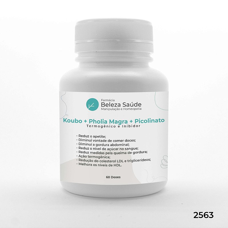 Koubo + Pholia Magra + Picolinato - Moderador de Apetite - 60 doses