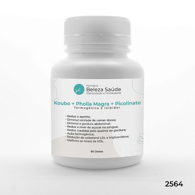 Koubo + Pholia Magra + Picolinato - Moderador de Apetite - 90 doses