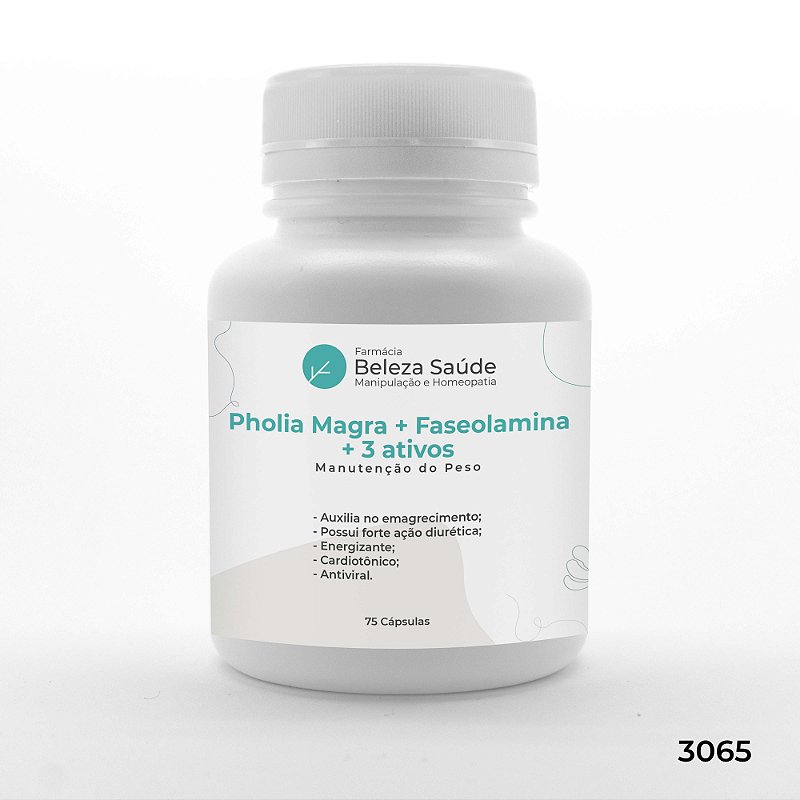 Pholia Magra + Faseolamina + 2 Ativos - Manutenção do Peso - 75 Cápsulas