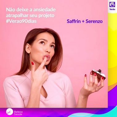 Saffrin 100mg + Serenzo 250mg  - Combate Compulsão por Doces - 45 Cápsulas