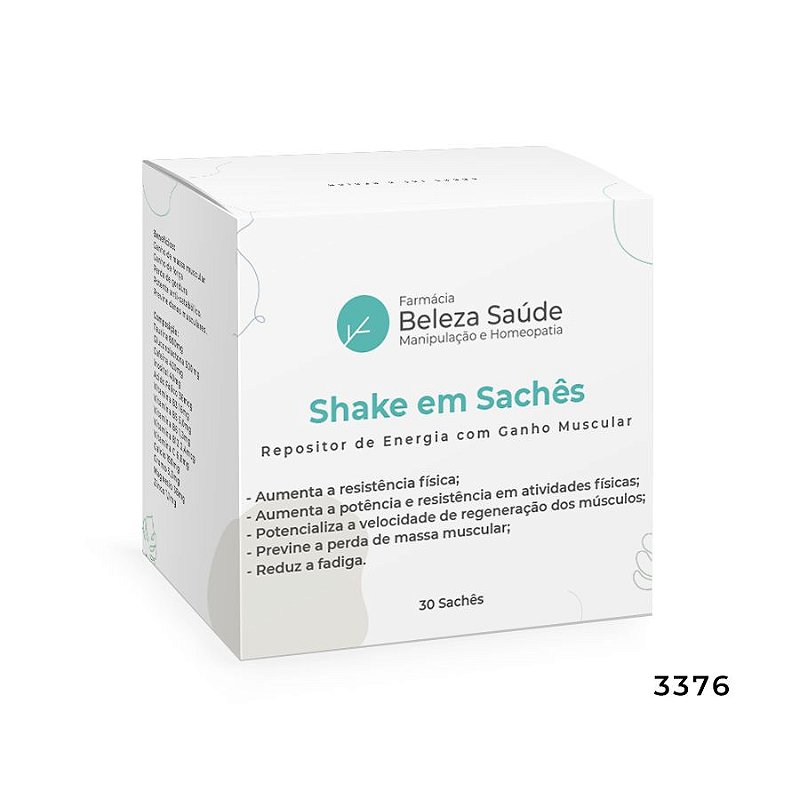 Shake em Sachês - Repositor de Energia com Ganho Muscular - 30 Sachês