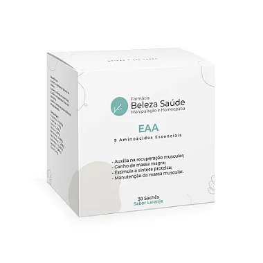 EAA - 9 : Aminoácidos Essenciais 30 Sachês Sabor Laranja