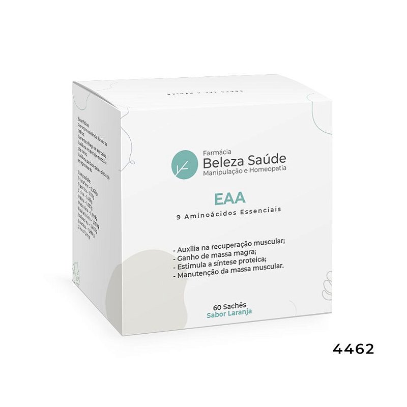 EAA - 9 : Aminoácidos Essenciais 60 Sachês Sabor Laranja