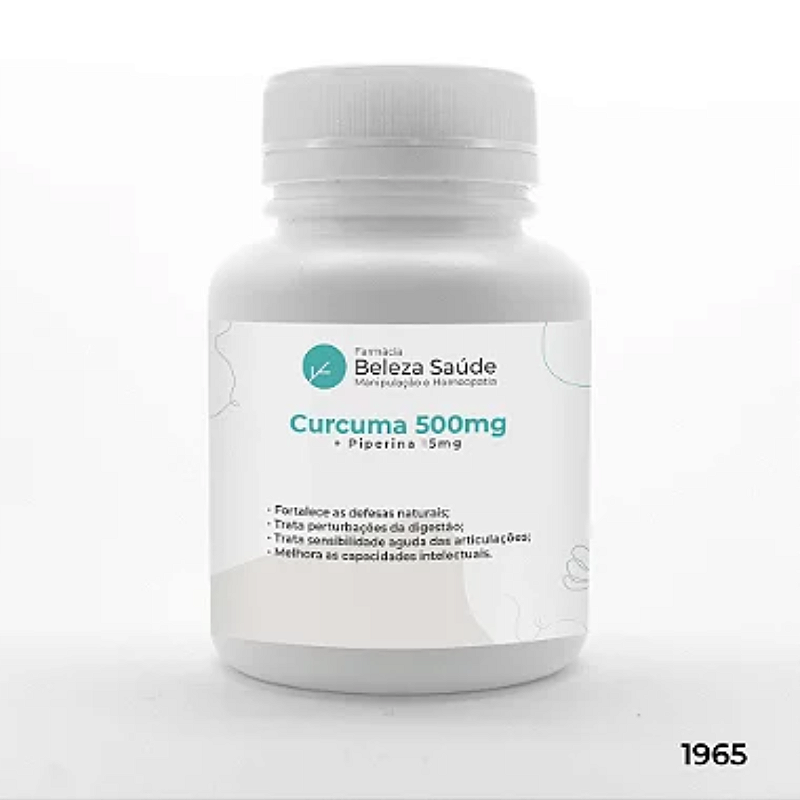 Curcuma 500mg (95% curcuminoides) + Piperina 5mg