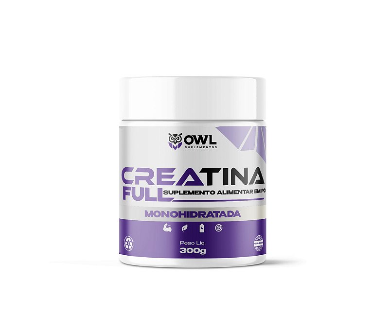 Creatina Monohidratada OWL 300 gramas.