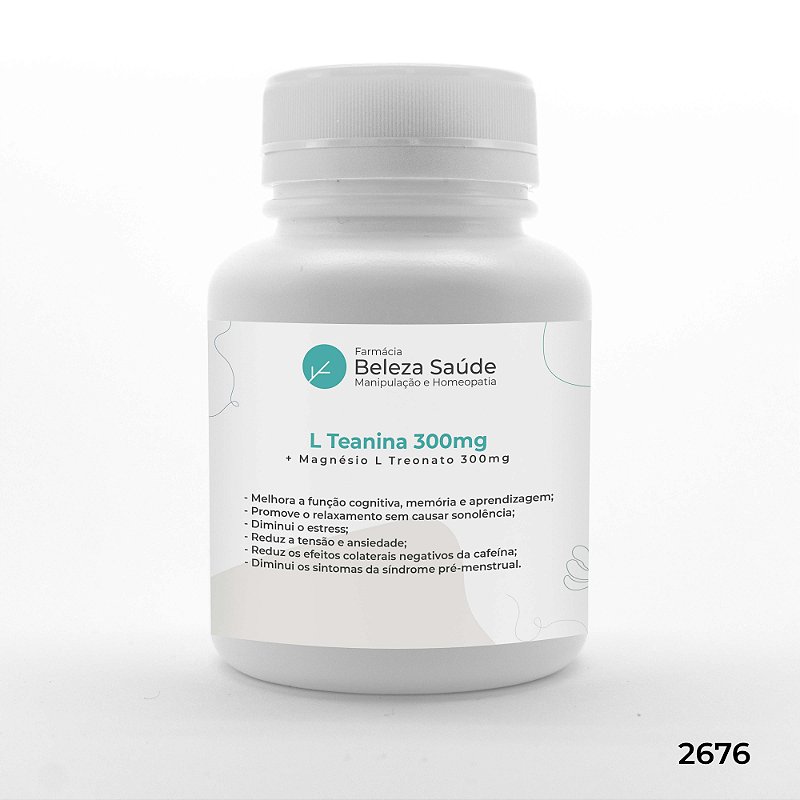 L Teanina 300mg + Magnésio L Treonato 300mg Déficit Cognitivo