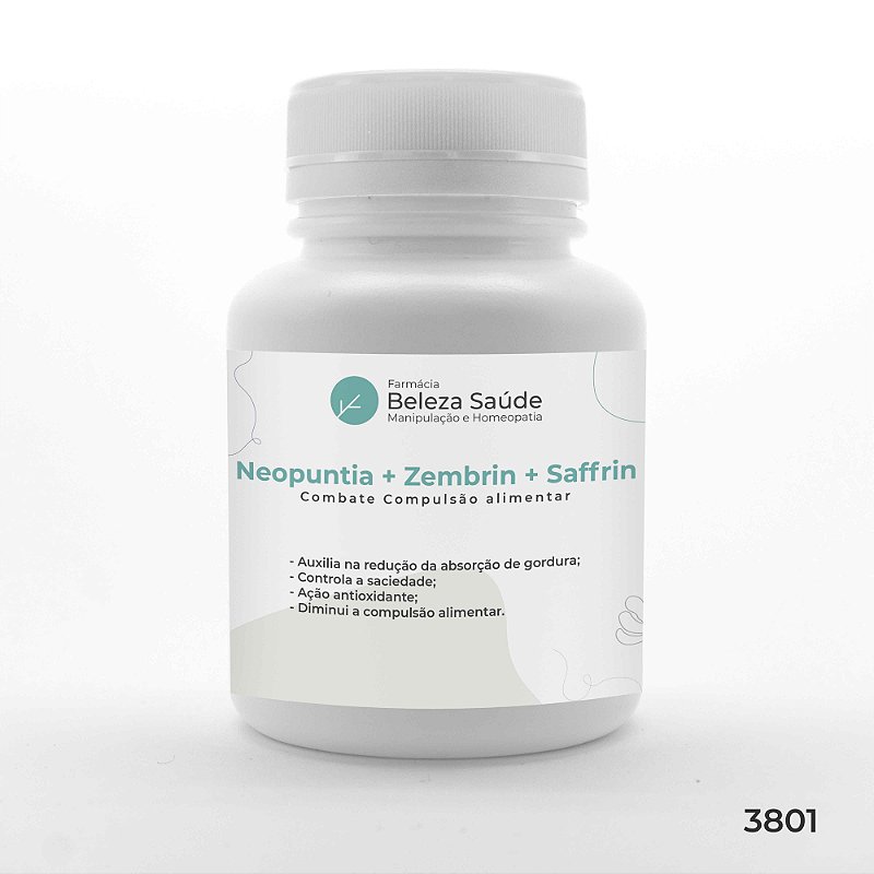 Neopuntia + Zembrin + Saffrin - Combate Compulsão alimentar