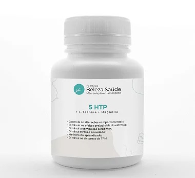 5 Htp + L-Teanina + Magnolia - Diminui a Ansiedade