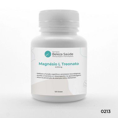 Magnésio L Treonato 420mg - 120 doses