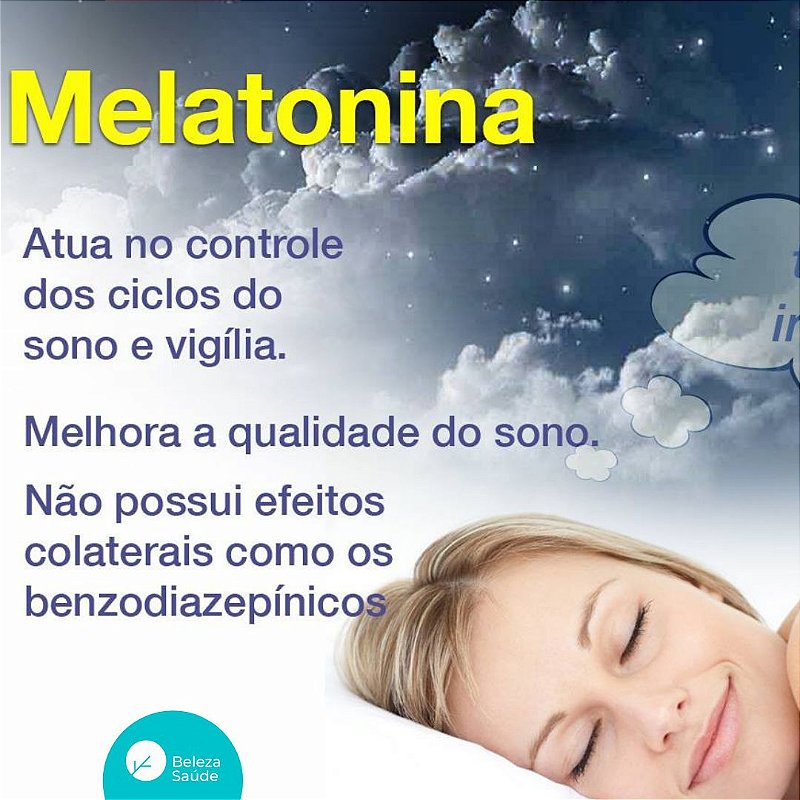 Melatonina 3mg para ter um bom sono