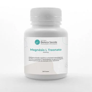 Magnésio L Treonato 450mg - 200 doses
