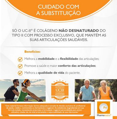 Colágeno Uc II 40mg + Ácido Hialurônico 10mg - 90 doses