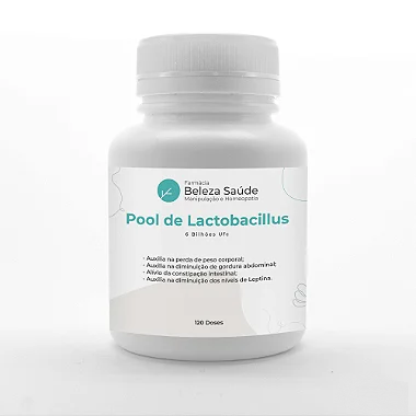 Pool De Lactobacillus Emagrecedor 6 Bilhões Ufc - 120 doses