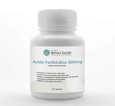 Ácido Fosfatídico 300mg Hipertrofia Muscular - 90 doses