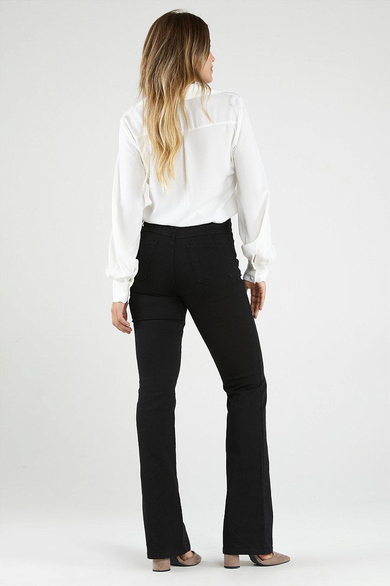 Calça Jeans Boot Cut Preta - Los Angeles
