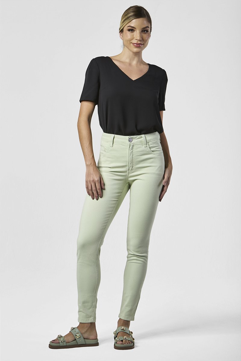 Calça Jeans Skinny Verde - Calgary