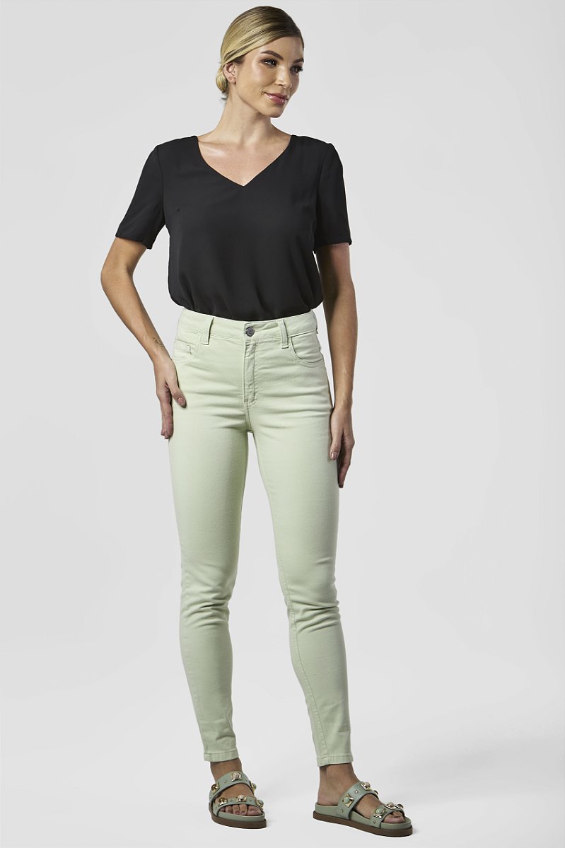 Calça Jeans Skinny Verde - Calgary