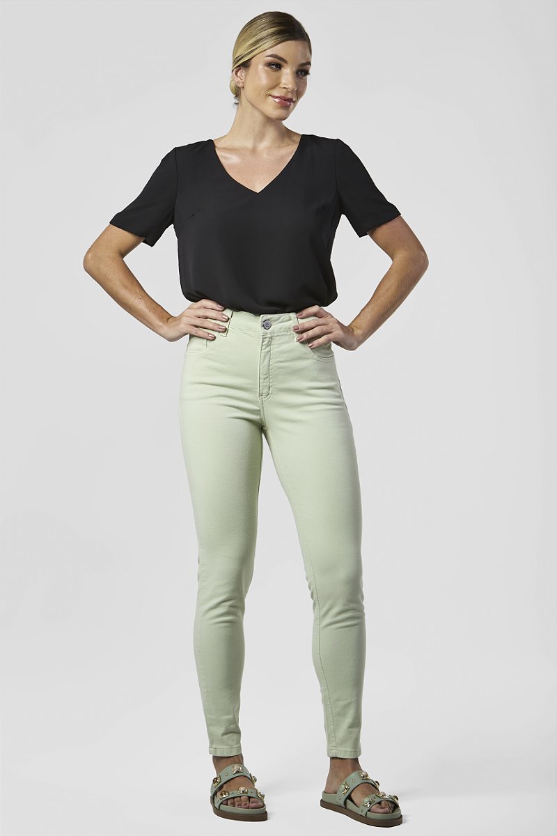 Calça Jeans Skinny Verde - Calgary