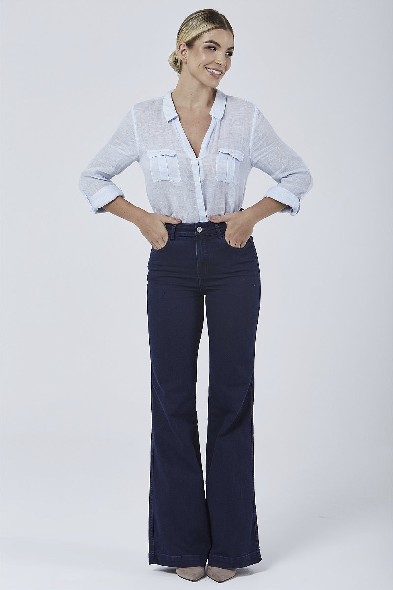 Calça Jeans Wide Leg - Lausanne