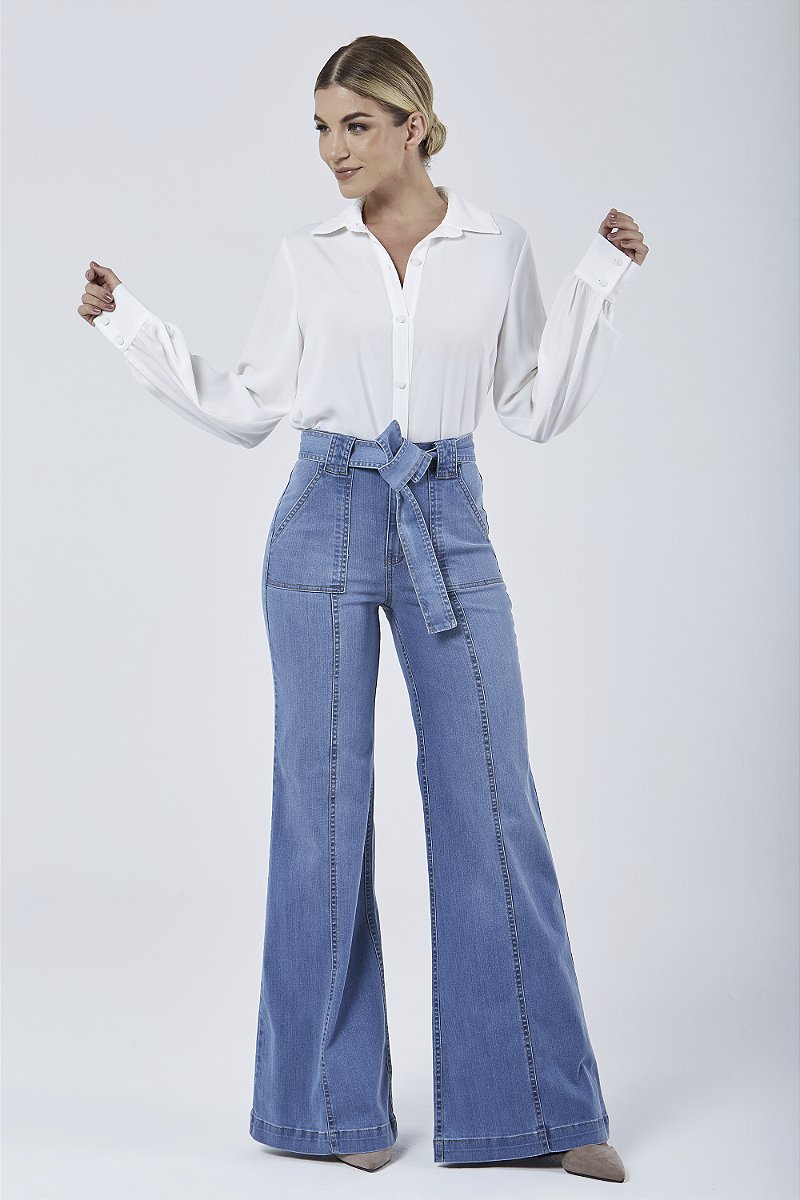 Calça Jeans Pantalona - Montreux