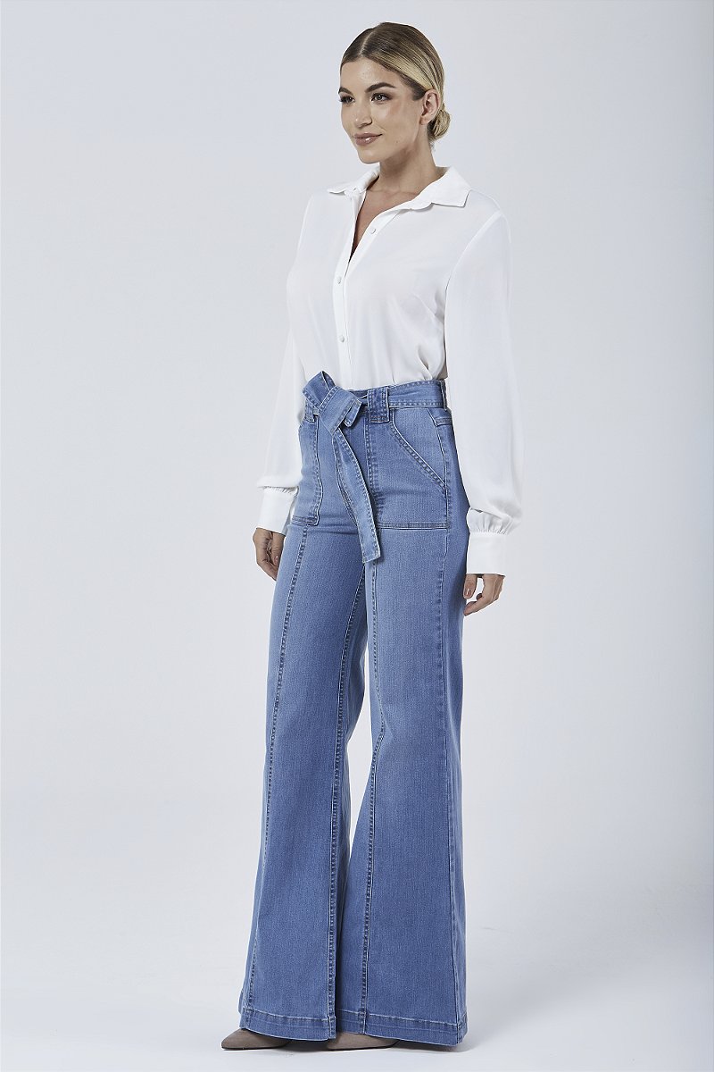 Calça Jeans Pantalona - Montreux