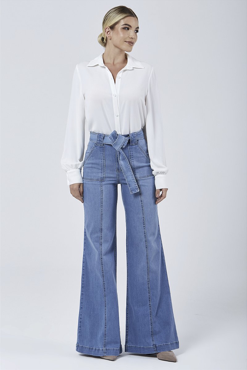 Calça Jeans Pantalona - Montreux