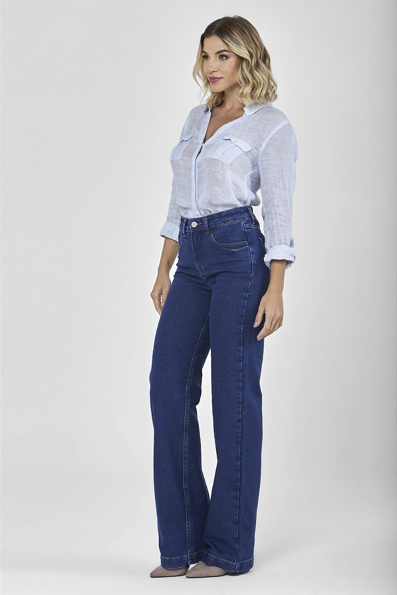 Calça Jeans Wide Leg- Algarve