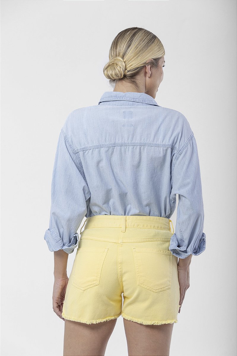 Shorts Sarja Amarelo Manteiga - Los Cabos