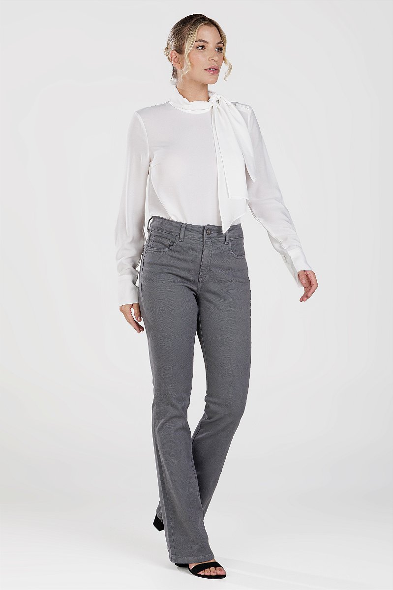 Calça Sarja Boot Cut Cinza - San Jose