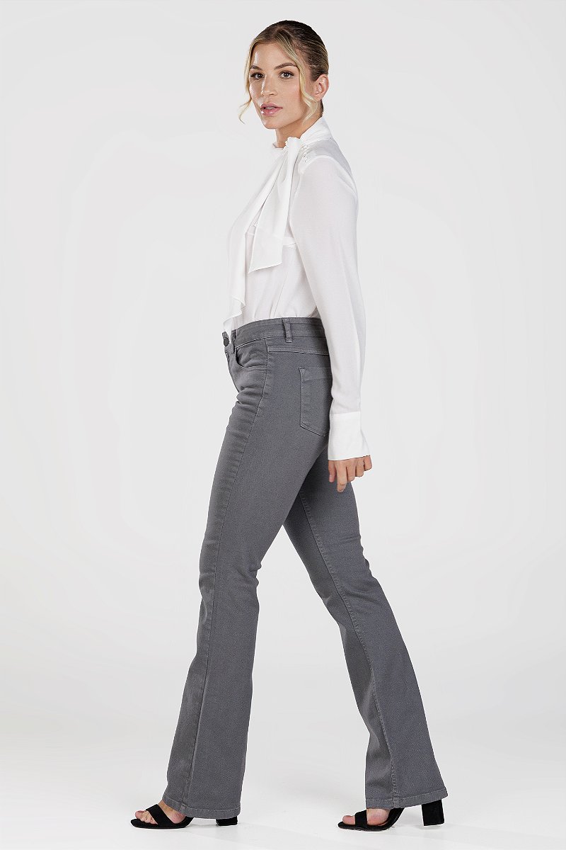 Calça Sarja Boot Cut Cinza - San Jose