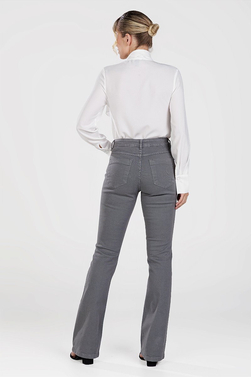 Calça Sarja Boot Cut Cinza - San Jose