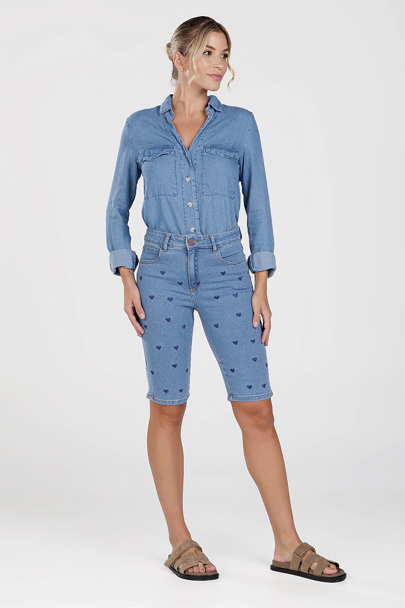 Bermuda Ciclista Jeans - San Pablo