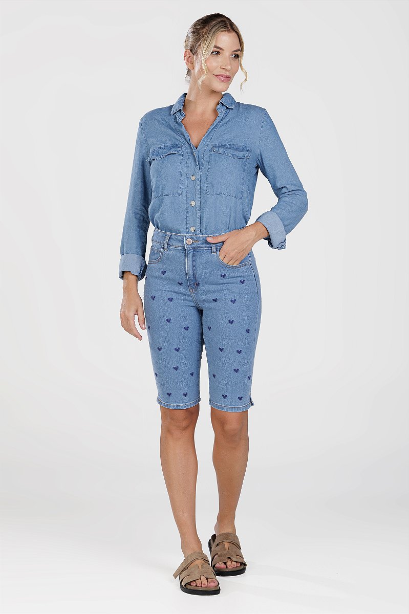 Bermuda Ciclista Jeans - San Pablo