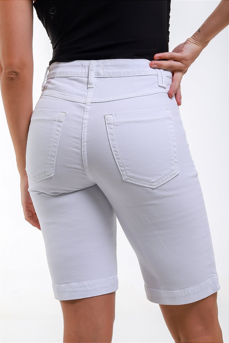 Bermuda Sarja Off White - Santos