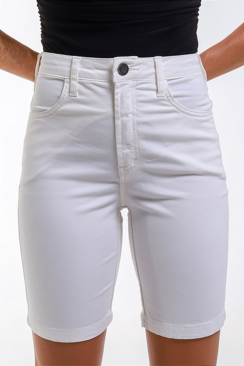 Bermuda Sarja Off White - Santos