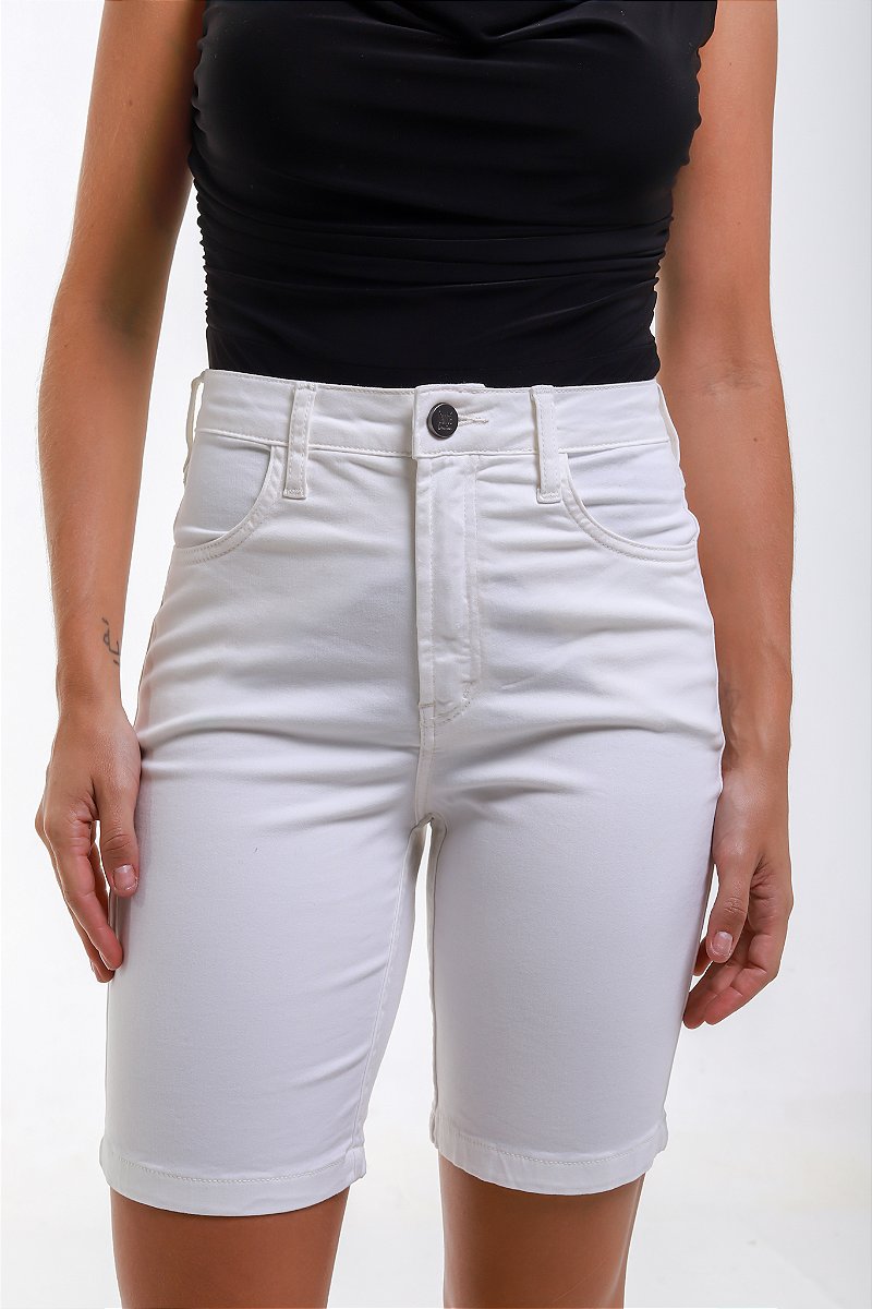 Bermuda Sarja Off White - Santos