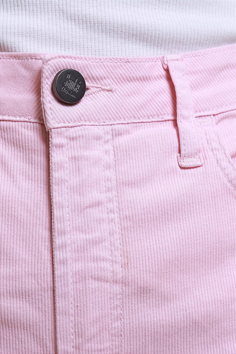 Calça Wide Leg Sarja Cotelê Rosa - Pueblo