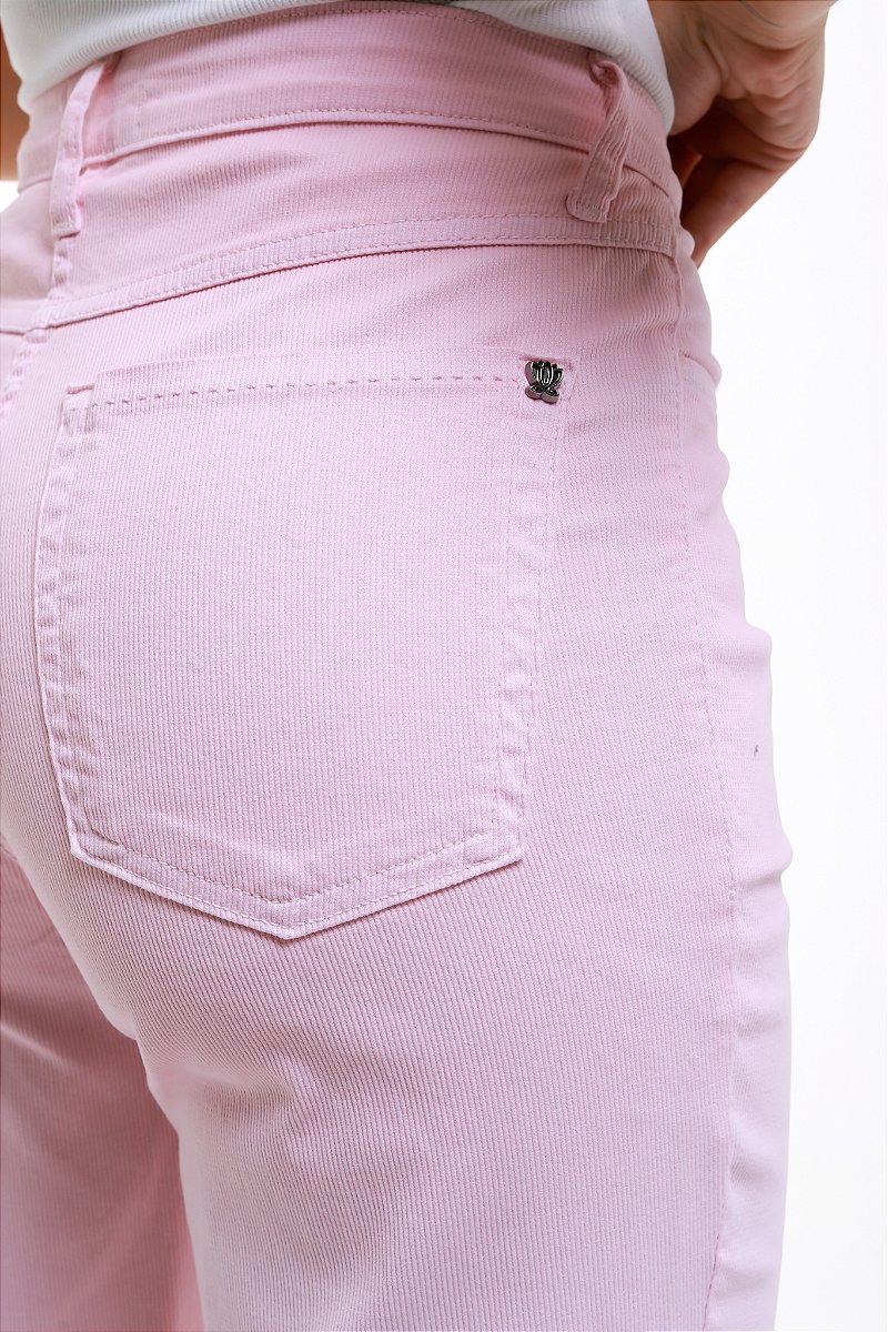 Calça Wide Leg Sarja Cotelê Rosa - Pueblo