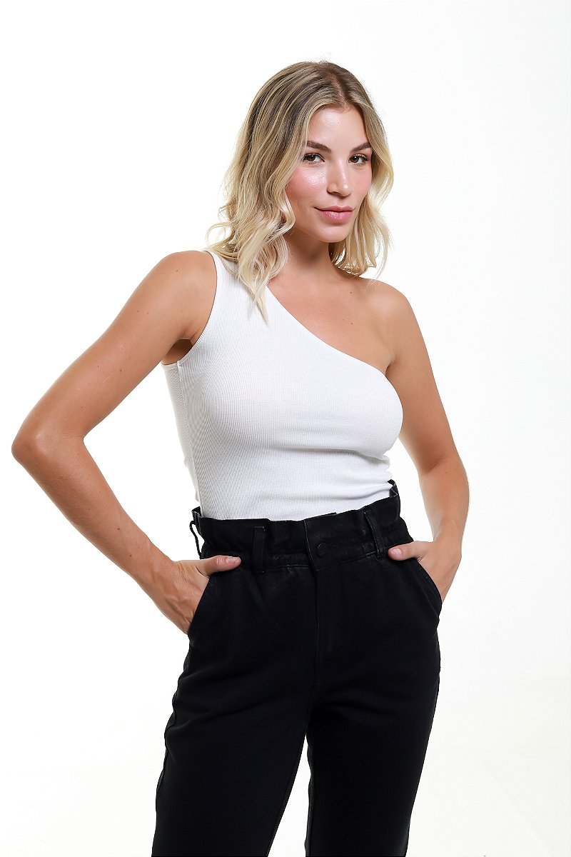 Calça Reta Clochard Sarja Preta - Toledo