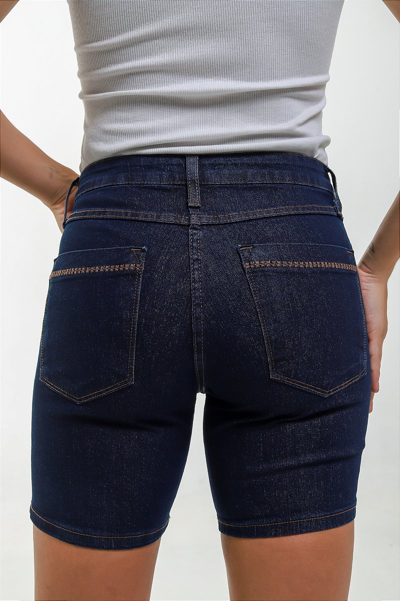 Bermuda Jeans Black And Blue - Vitória