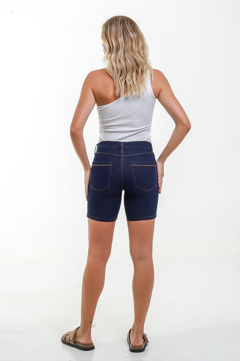 Bermuda Jeans Black And Blue - Vitória