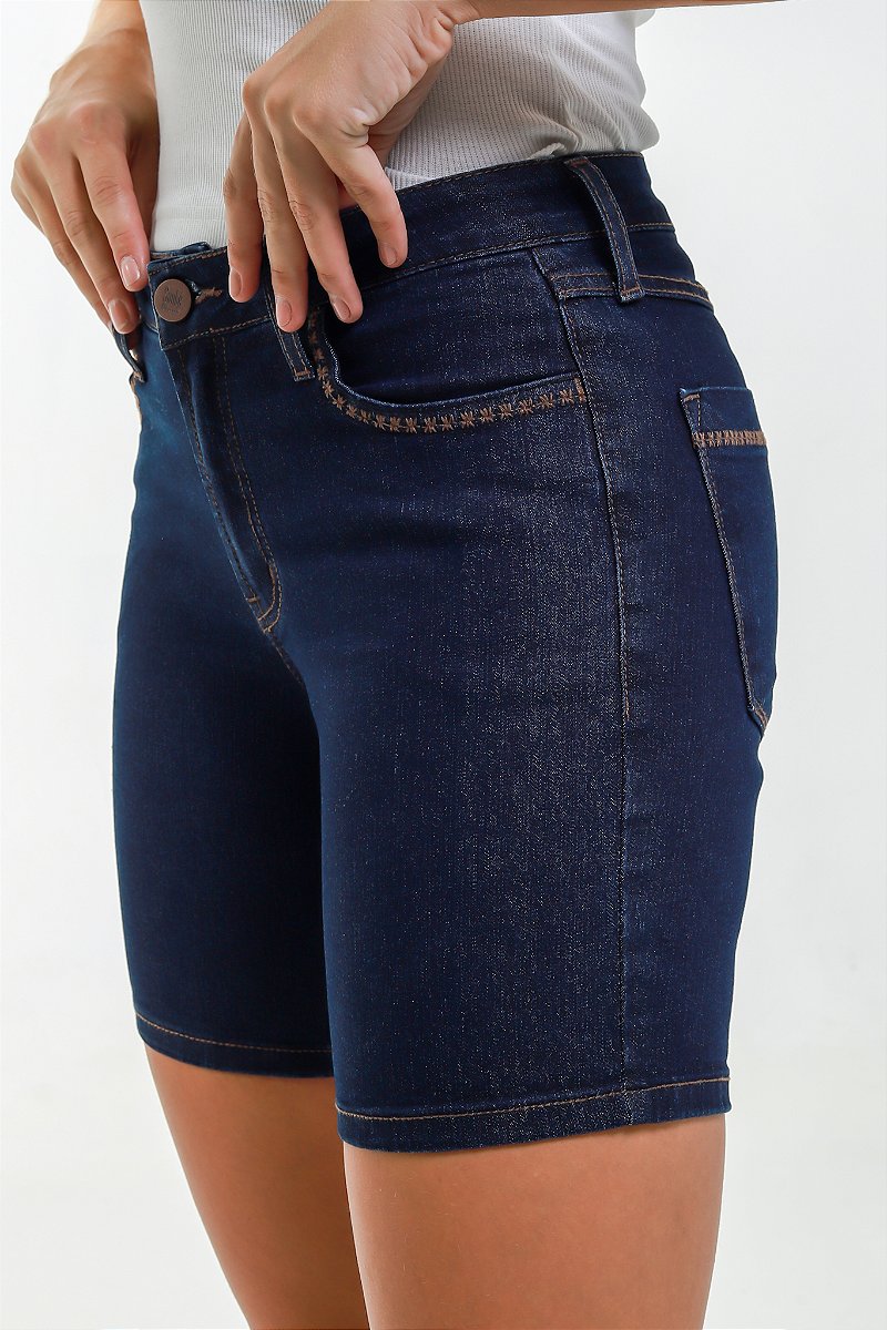 Bermuda Jeans Black And Blue - Vitória