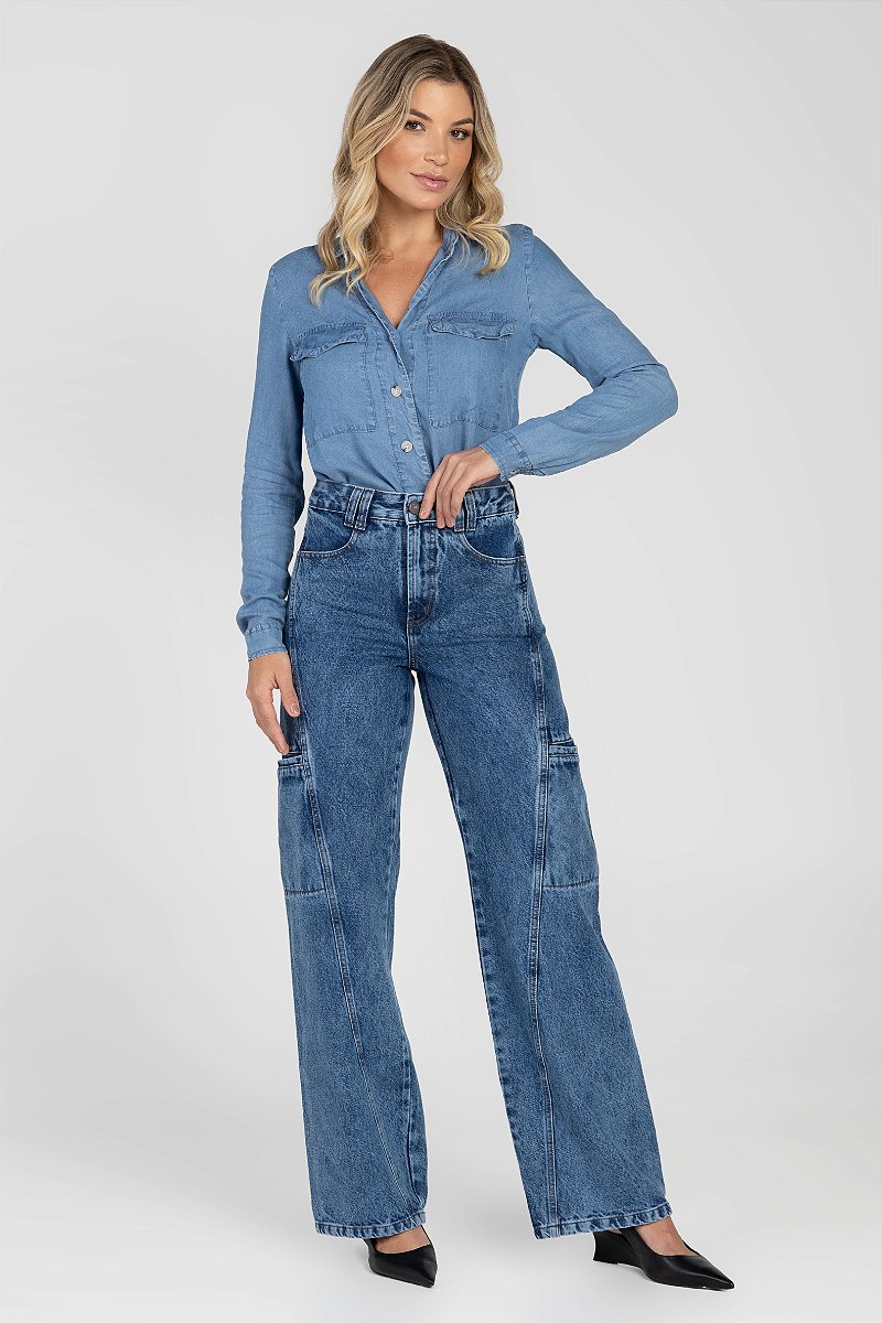 Calça Jeans Pantalona - Bali