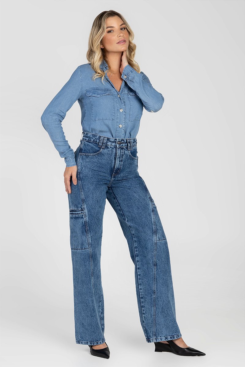 Calça Jeans Pantalona - Bali