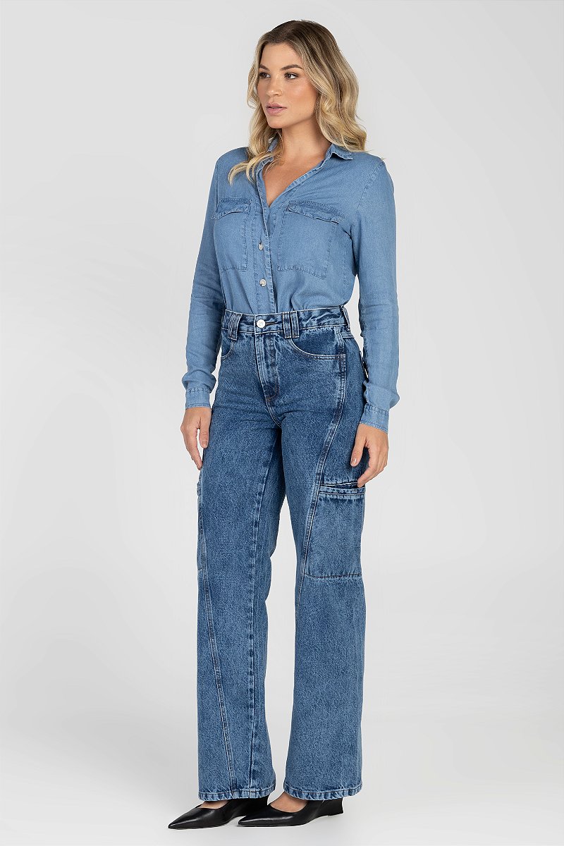 Calça Jeans Pantalona - Bali