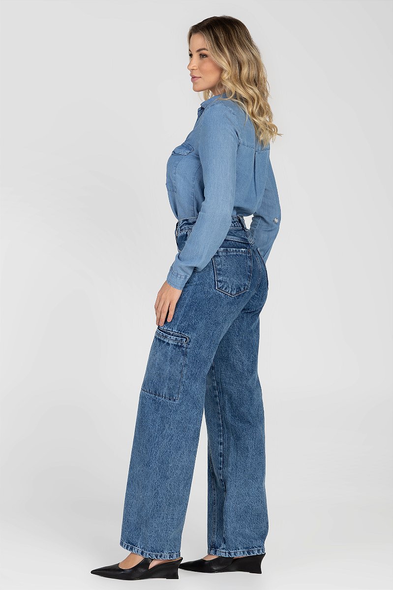 Calça Jeans Pantalona - Bali