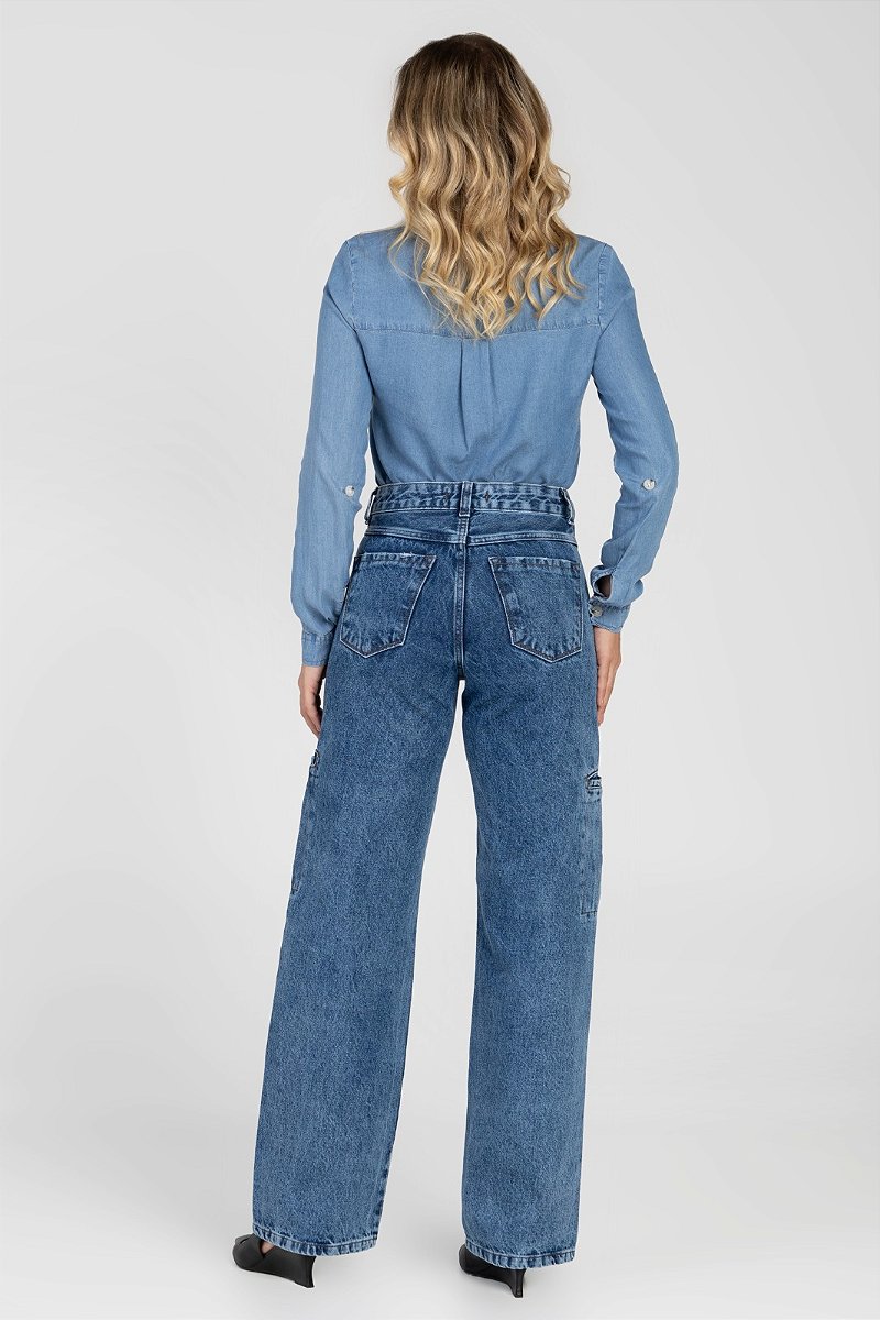 Calça Jeans Pantalona - Bali