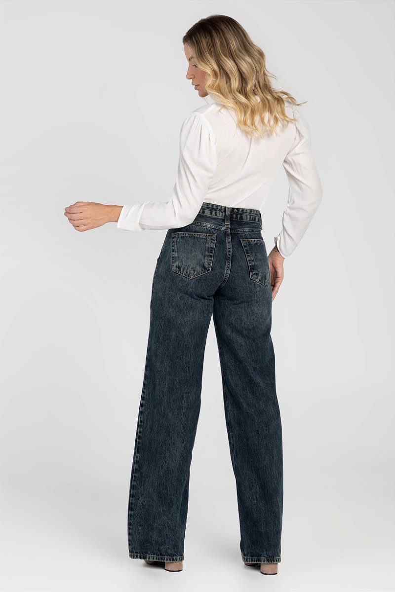 Calça Wide Leg Jeans - Jacarta
