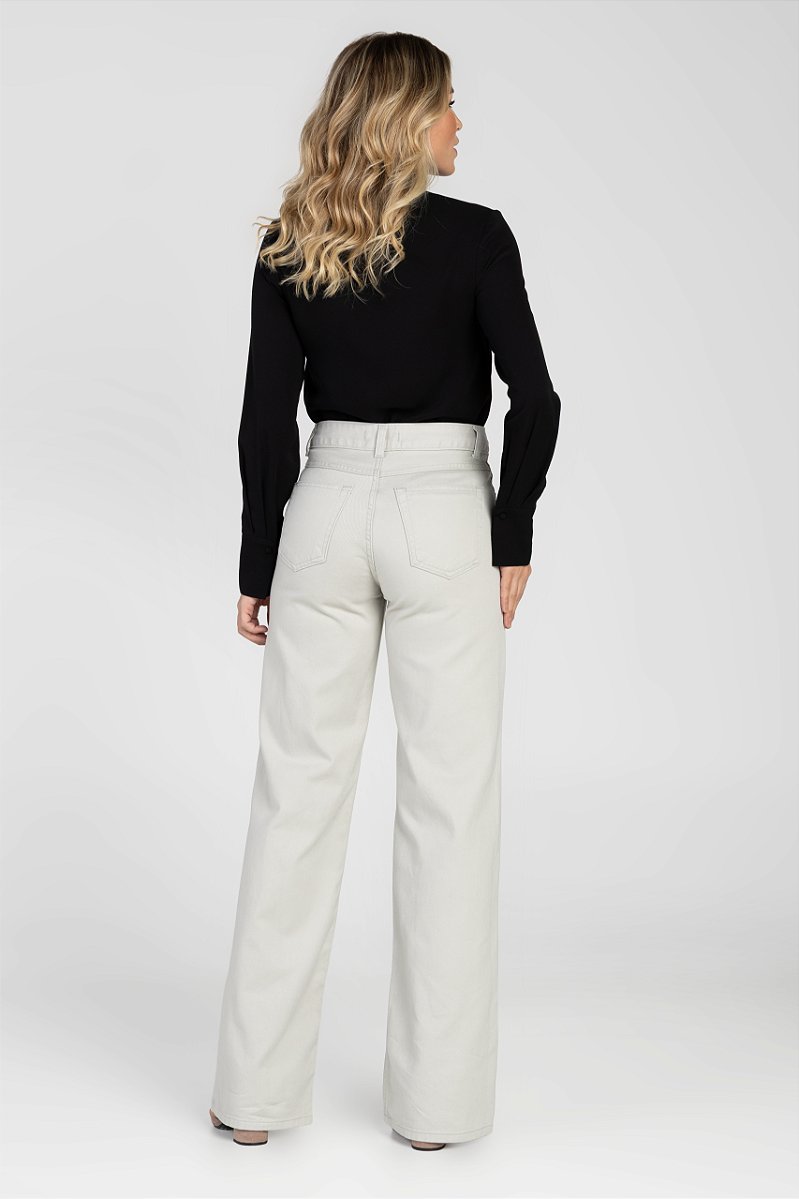 Calça Wide Leg Cinza - Lipe
