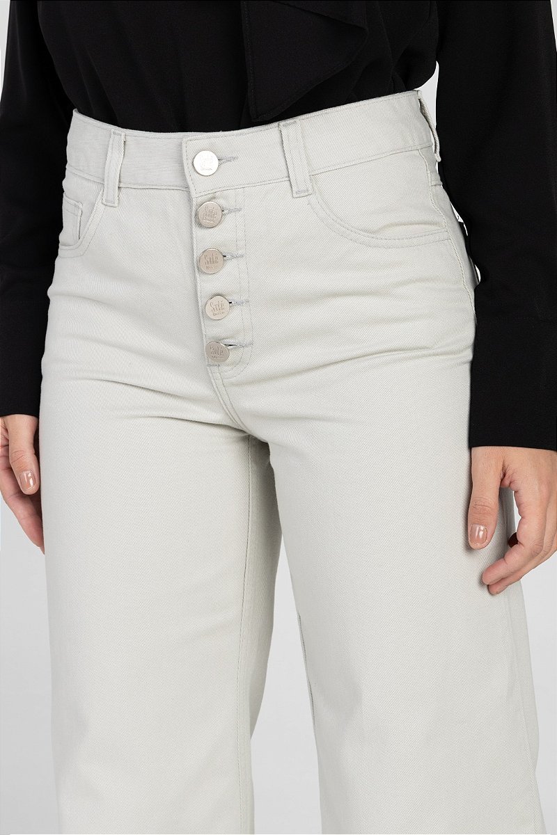Calça Wide Leg Cinza - Lipe